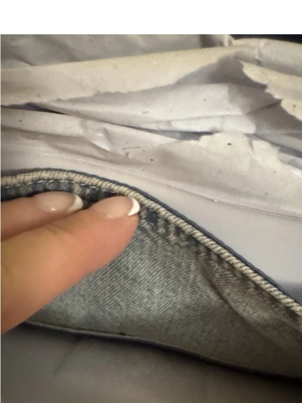 Coach Denim Crystal-Embellished Tabby 26 Bag in Light Blue - Picture 9 of 9